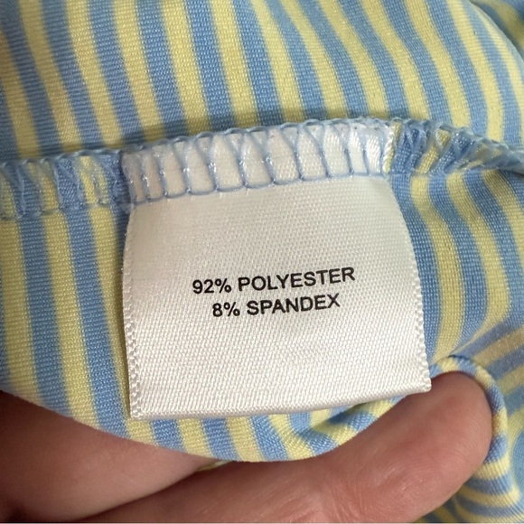 Peter Millar Blue yellow Polo Shirt Casual Short Sleeve golf - Picture 6 of 7